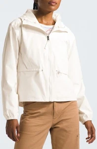 The North Face Women's Daybreak Hooded Waterproof Rain Jacket White Dune Size L - Picture 1 of 4