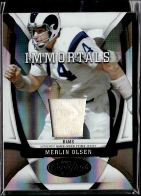 MERLIN OLSEN 2009 CERTIFIED IMMORTALS GOLD JERSEY PATCH  /25 !! SP🔥🔥RAMS - HOF - Image 1 of 2