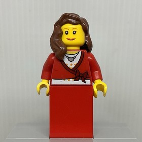 LEGO Town twn121 Winter Village Bakery Woman Red Skirt Minifigure 10216 Note