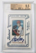 2010 Topps 206 Mini Framed Autographs Piedmont Stephen Strasburg SS BGS 9.5 Auto
