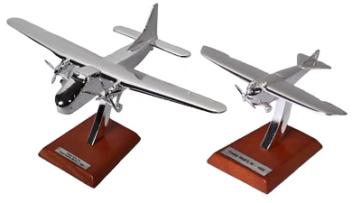 Set 2 Airliners Silver plated Focke + Bristol 1:200 PLANE AIRCRAFT MODEL SPL10 - Image 1 of 2
