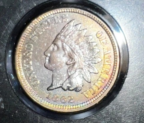 1862 INDIAN HEAD CENT W/ AU DETAIL - QUESTIONABLE COLOR Cover