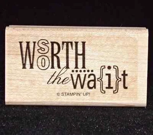 So walt the wait Sello Único Diciendo Frase Difícil de Encontrar Limpiar Estampación Juego de Palabras - Imagen 1 de 4
