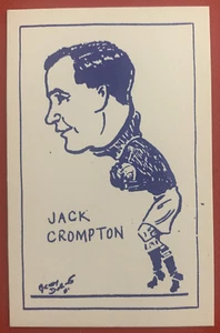 Signed Manchester United Jack Crompton Football Caricature Mickey Durling Card - Picture 1 of 3
