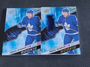 2018-19 UD SPX TRAVIS DERMOTT R-TD #ed /349 2 ROOKIE LOT W/ JERSEY - Picture 1 of 2