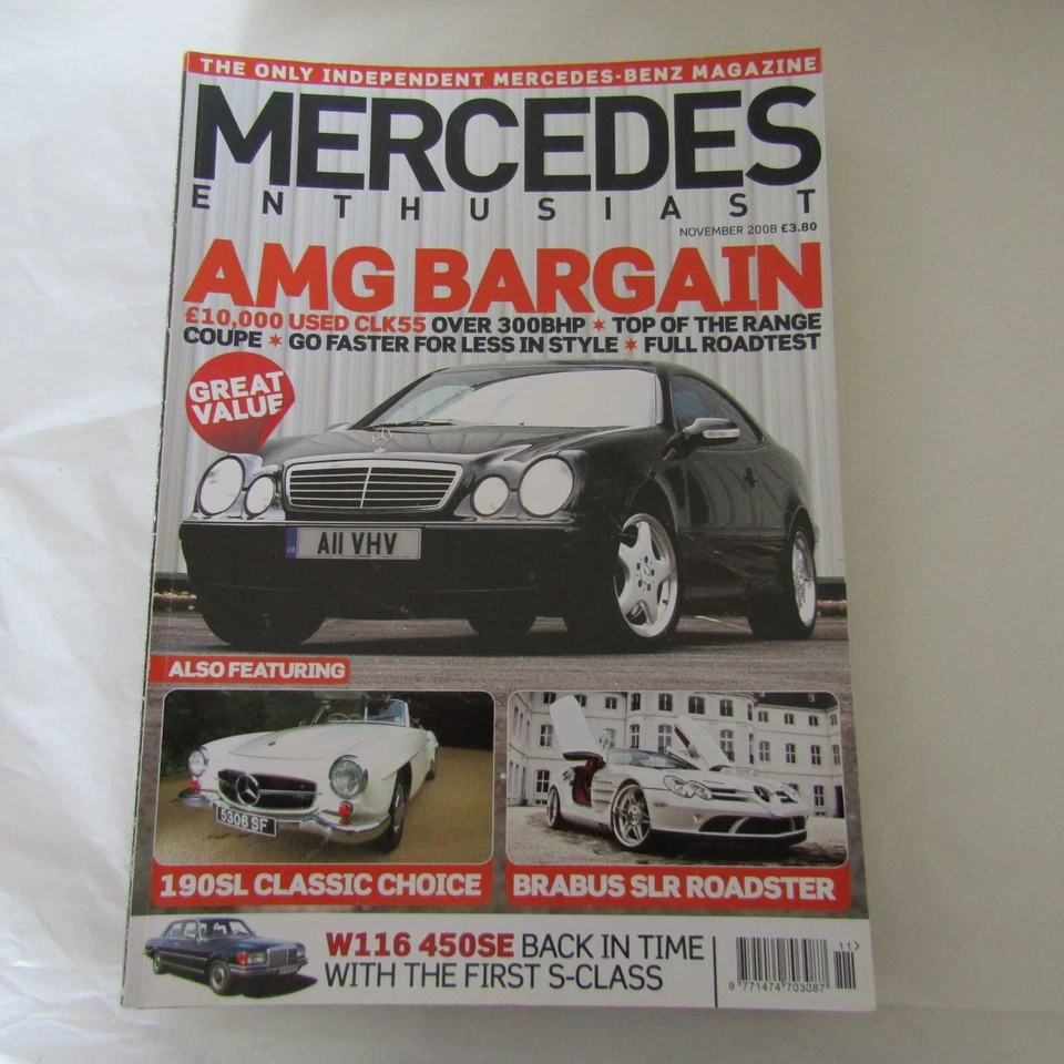 Mercedes Enthusiast  - November 2008  Issue 85 - CLK55 - W116 - CLC220 vs CL500 - Image 1 of 1