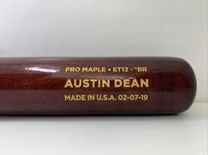 2019 Miami Marlins Austin Dean Spiel herausgegeben Easton Pro Ahornschläger 33,5" - Bild 1 von 12