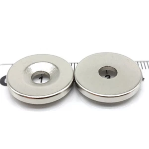 2PCS Neodymium Magnets Countersunk Ring Hole 5mm Rare Earth Strong Magnet N52 - Picture 1 of 16