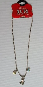 DISNEY 101 DALMATIANS VTG 14" NECKLACE PENDANT NOS SILVER TONE - Picture 1 of 3