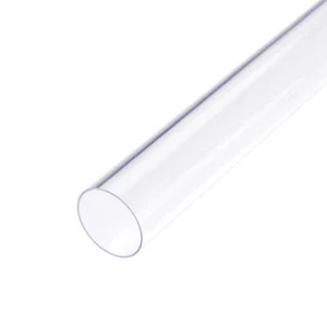 2pcs Clear Rigid PVC Pipe 29/32"(23mm) ID x 1"(25mm) x 2ft, 0.04" Tubing - Picture 1 of 5