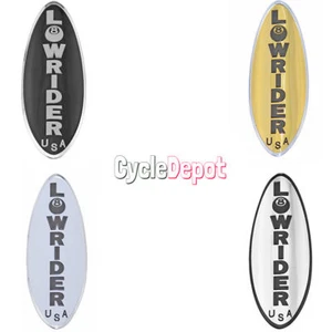 11 MODELS! Authentic LOWRIDER Model Bicycle Name Plate Peel Head Badge Chopper - Picture 1 of 12