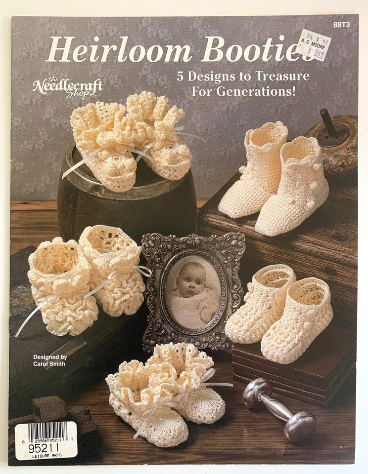 The Needlecraft Shop Crochet Leaflet 88T3 HEIRLOOM BOOTIES 5 DESIGNS TO TREASURE - Image 1 of 1