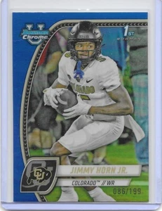 2024 Bowman Chrome U 1° Jimmy Horn Jr. rifrattore BLU #/199 - Foto 1 di 2