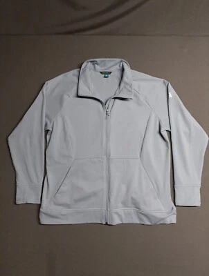 Eddie Bauer Sweater Women 2X Plus Size First Ascent Full Zip Fleece BabyBlue EUC - Image 1 of 4