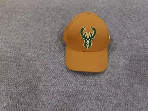 milwaukee bucks hat cap ultra game strapback mens adjustable brown nba logo - Picture 1 of 11
