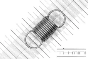 Resorte de tracción 2 mm gancho ojal 22x54,8 mm 10,5 kg espiral acero inoxidable metal - Imagen 1 de 1