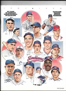 1990 Cleveland Indians Annuario Ufficiale 90 Anni di American League Baseball MLB - Foto 1 di 3
