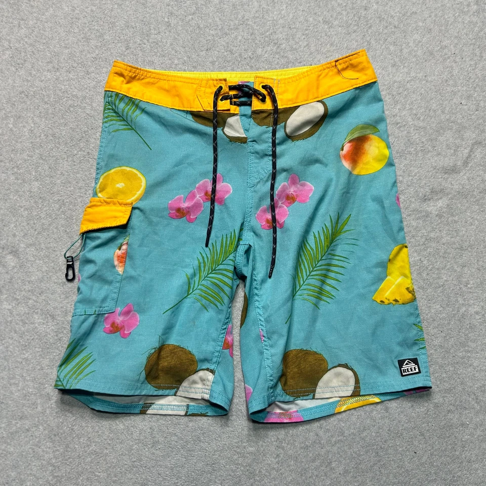 Boardshorts Reef Para Hombre 28 Azul 19" Hawaiano Floral Carga Rendimiento Elástico Foto 1 de 4