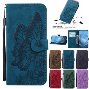 For Google Pixel 9 Pro XL 8Pro 3D Butterfly Leather Wallet Case Flip Stand Cover - Picture 1 of 18