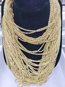 10KT Rope Necklace 3.5 MM, Real 10kt Gold, Diamond Cut , Lobster Lock, Brand New - Picture 1 of 10