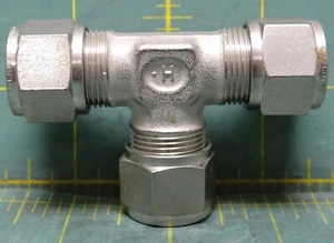 Gyrolok 8TTT 316, 1/2" Tube Fitting, Stainless Steel Union Tee - Picture 1 of 6