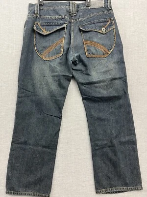 Pantalones de mezclilla de colección NBN Gear para hombre 38x32 azules holgados desvanecidos anchos patinador bordado Y2k Street Foto 1 de 4