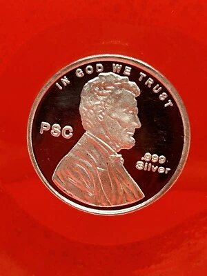 1/10 Silver Cent In A Display Case! Just Brilliant.🇺🇸💯✨ - Image 1 of 4