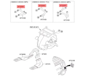 Original Kia 97312-2K100 Hose, Heating Tube Return Flow Soul 1.6 Crdi New - Picture 1 of 7