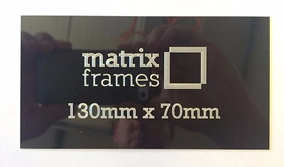 Targa incisa 130x70mm con scritta PERSONALIZZATA per cornici trofei