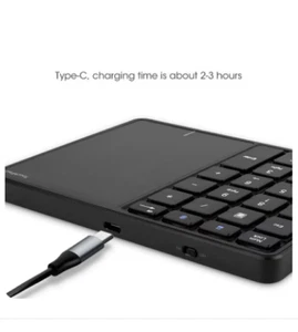 HKXA Mini 2.4G Bluetooth Keyboard Numeric Keypad 22 Keys Digital Keyboard with T - Picture 1 of 4