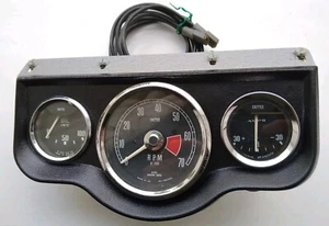 Medidores triples Smiths de colección en montaje NOS - MINI / DOWNTON / MK1 CORTINA / RALLY - Imagen 1 de 6