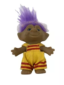 Troll Puppe Ace Neuheit Vintage lila Haarschmuck mit Overall Kleid - Bild 1 von 8