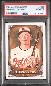 2024 Topps Allen & Ginter Jackson Holliday ROOKIE RC #277, Orioles PSA 10 POP 18 - Bild 1 von 2