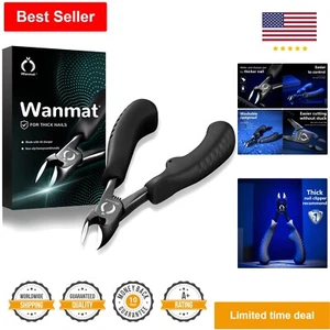 Powerful Toe Nail Clippers - Effective for Thick Nails - Sharp & Durable - Black - Picture 1 of 8