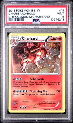 POKEMON LEGENDARY TREASURES CHARIZARD #19 COSMOS HOLO PSA 9 MINT #113346213 - Image 1 of 2