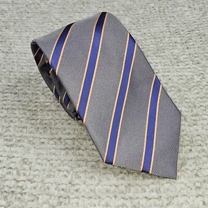 IMANI UOMO Necktie Men's Classic Textured Striped Micro Fiber Purple 58 Long  - Picture 1 of 6