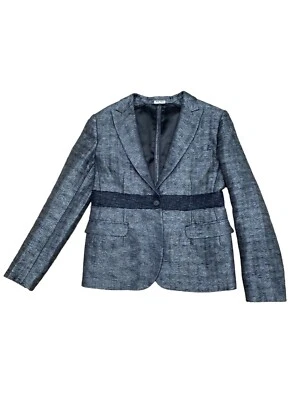 Chaqueta Blazer Miu Miu Gris Metalizada Talla IT 46 / Se Ajusta a L EU 40 US 10 Foto 1 de 4