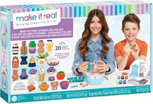 Make It Real Mini Pottery Studio Deluxe Set - DIY All-in-1 Sculpting Craft Kit - Bild 1 von 12
