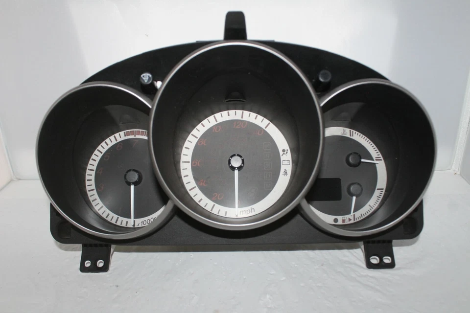 Cuadro de instrumentos velocímetro indicadores del panel de instrumentos Mazda 3 2008 2009 48.083 millas Foto 1 de 4