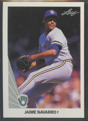 1990 Leaf #85 Jaime Navarro Milwaukee Brewers - Image 1 of 2