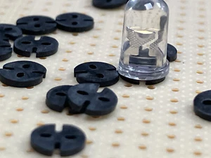 0.8mm Spacer Black PVC 2-Lead 5mm LED Mounting Self Retaining Bivar ELM 1-030 - Picture 1 of 2