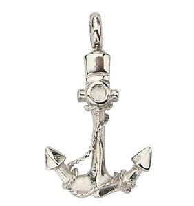 Womens Anchor with Rope Stainless Steel Pendant - Picture 1 of 2