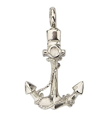 Colgante ancla con cuerda de acero inoxidable para mujer Foto 1 de 2