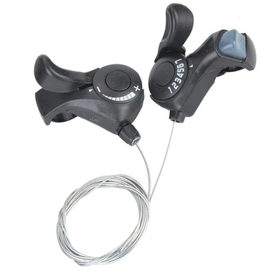 MTB Road Bike Shifters Set 21-Speed w/Easy Intuitive Control & 22.2mm Clamp Size - Image 1 of 4