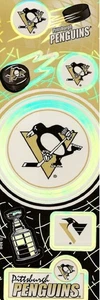 Pegatinas Sandylion **VINTAGE** Mylar PITSBURGH PENGUINS - 1 tira - Imagen 1 de 1
