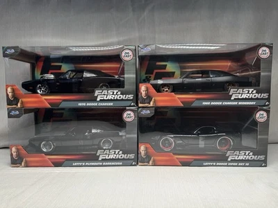 Jada Toys 1:24 Dodge Charger (68/70) Viper, CUDA, Fast & Furious Lote De 4, NOVO! - Imagem 1 de 4