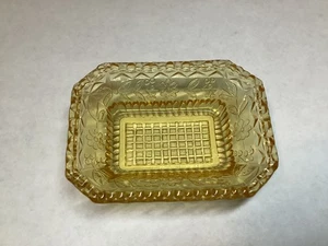 LG Wright Vintage Vidrio Flor Silvestre Abierta Salero Amarillo - Imagen 1 de 10