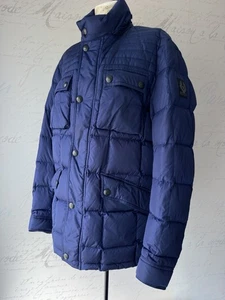 Gr. L (42") Herren Belstaff DAUNEN Puffer Jacke dunkelblau - WARM  - Bild 1 von 13