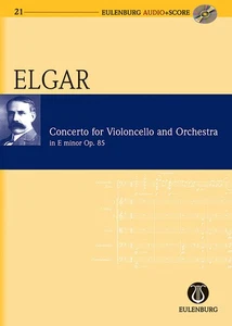 Study Score Elgar Cello Concerto in E Minor Op 85 Orchestra Sheet Music Book CD - Picture 1 of 1