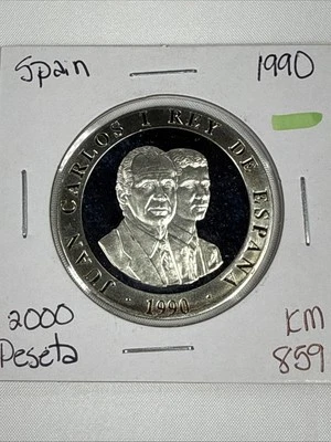 1990 SILVER 2000 Pesetas of Spain PROOF Olympic Logo - Image 1 of 4